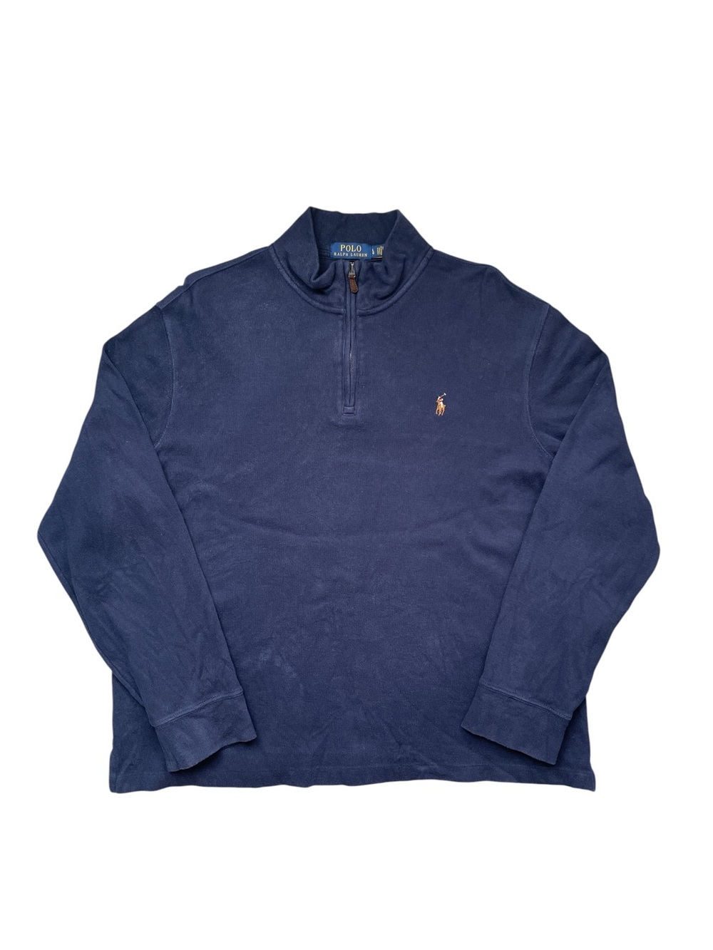 Polo Ralph Lauren Quarter-Zip Pullover Sweater, Navy, Size Large